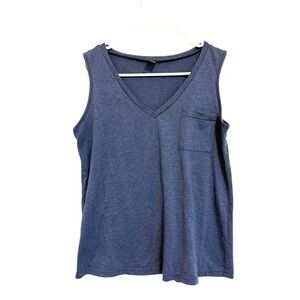 2/$15 SHEIN Blue V-Neck Sleeveless Pocket Tank Top Size M